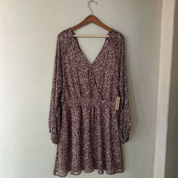 NWT Rokoko Animal Print Chiffon dress 2XL - Picture 1 of 9